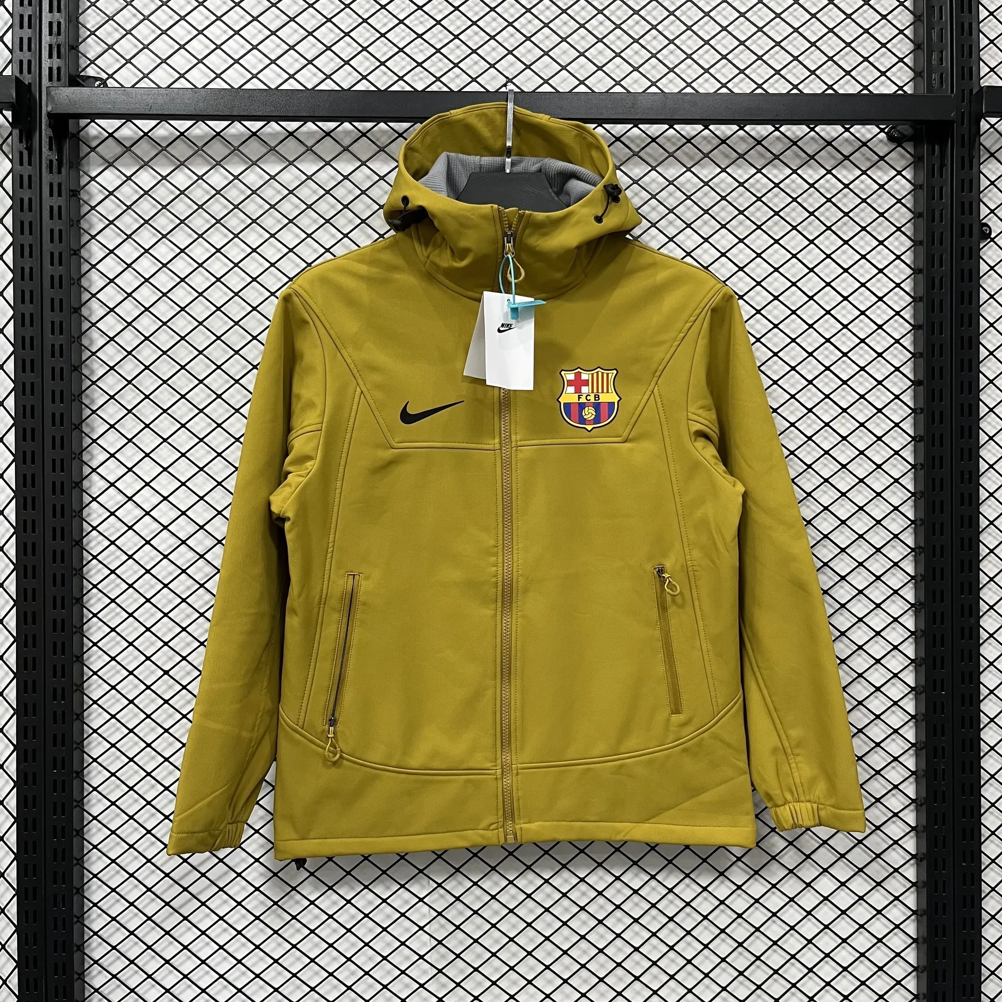 25-26 Barcelona hardshell jacket Kit Soccer Windbreaker AAAAJersey Supply Yupoo 1