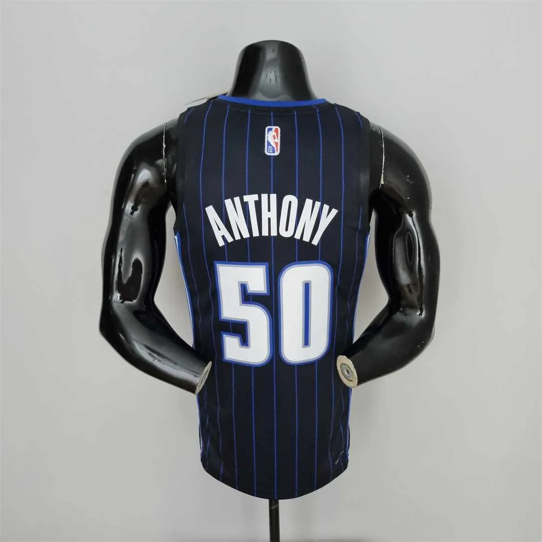 75th Anniversary Anthony#50 Orlando Magic Black NBA Jersey 5