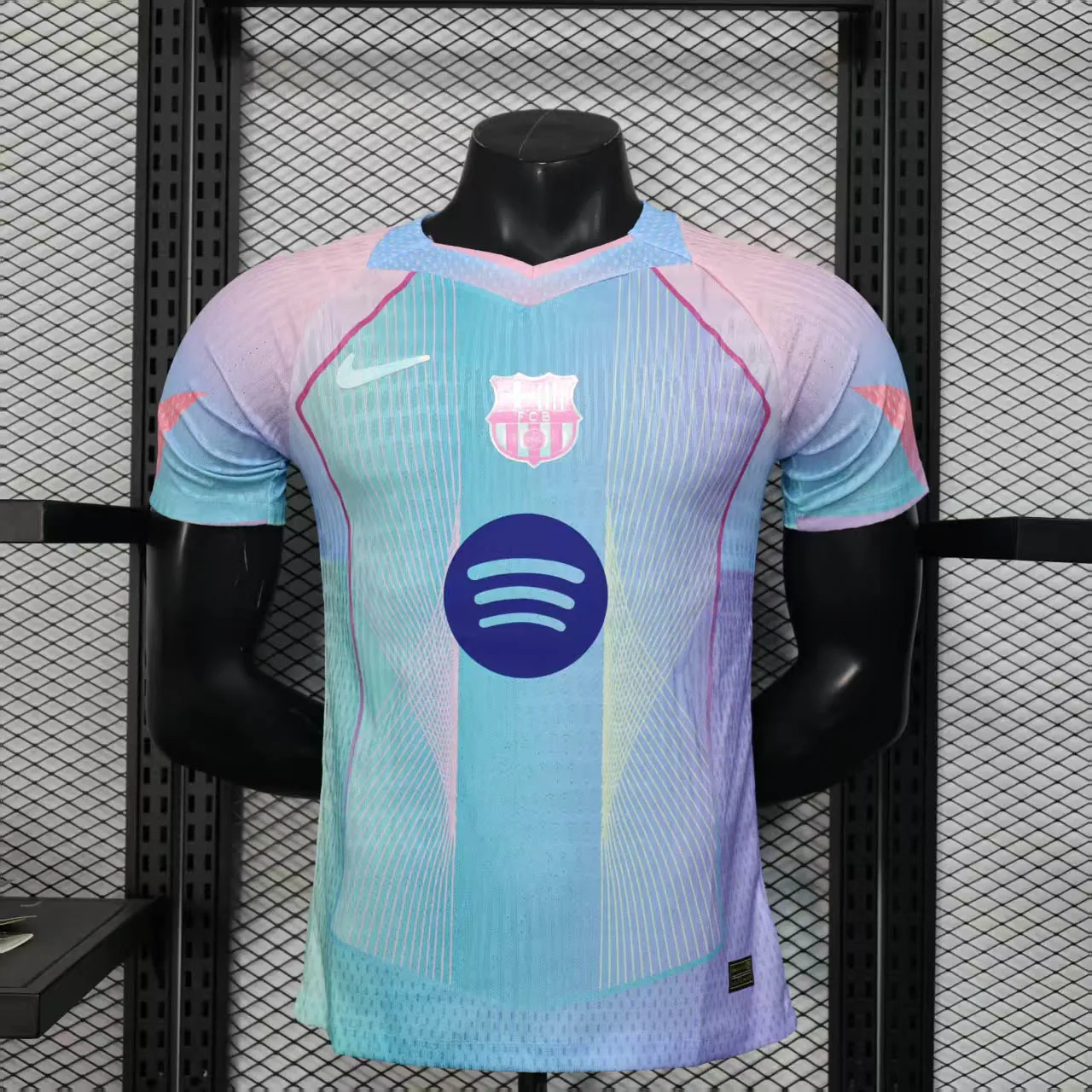 25-26 Barcelona Blue&Pink Special Edition Kit Player Version Shirt AAAAJersey Yupoo 4