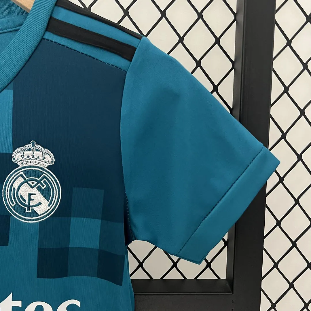 17-18 Real Madrid Third Away Retro Kids Kit Size-16-28 Soccer Jersey Yupoo 8