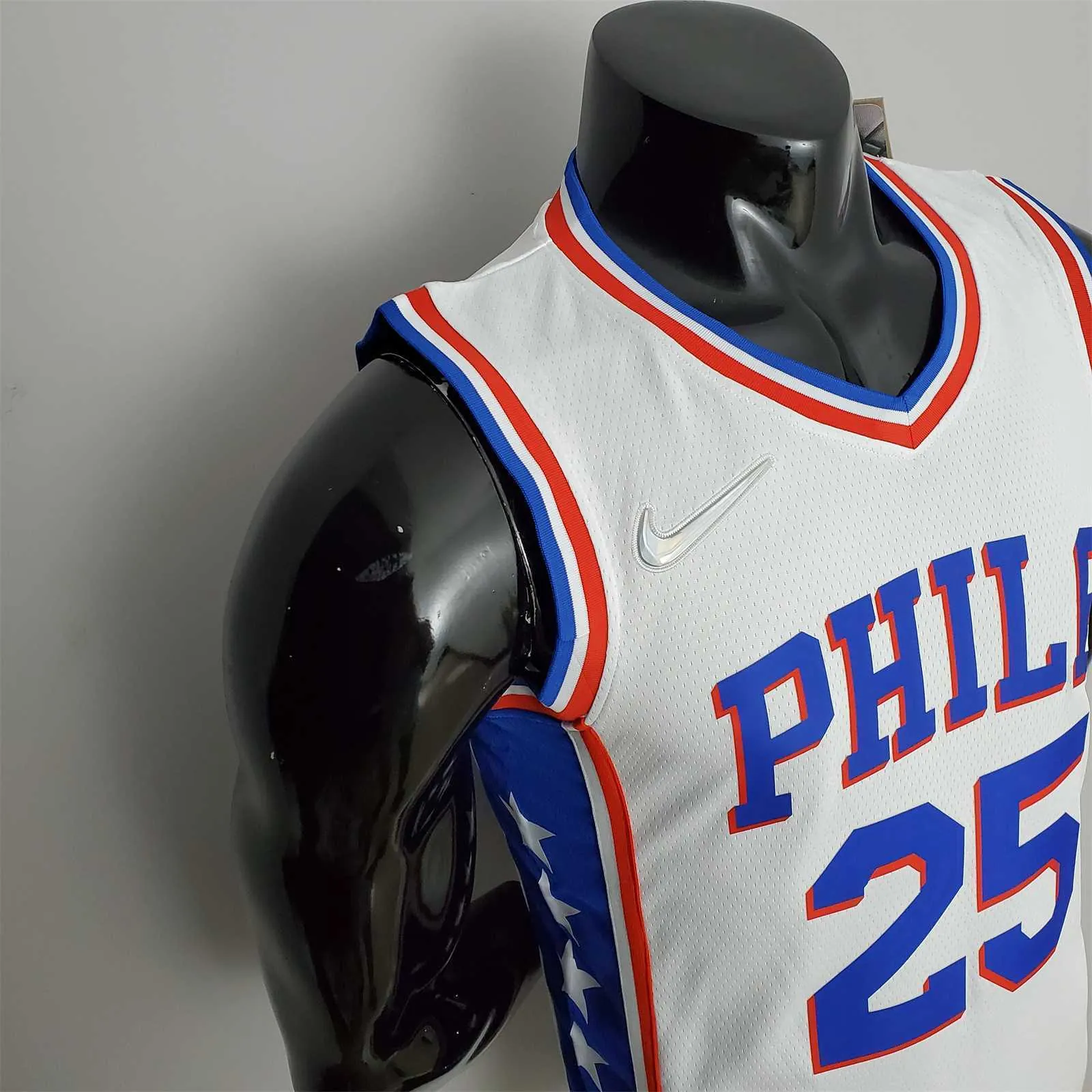 75th Anniversary Philadelphia 76ers SIMMONS#25 White NBA Jersey 5