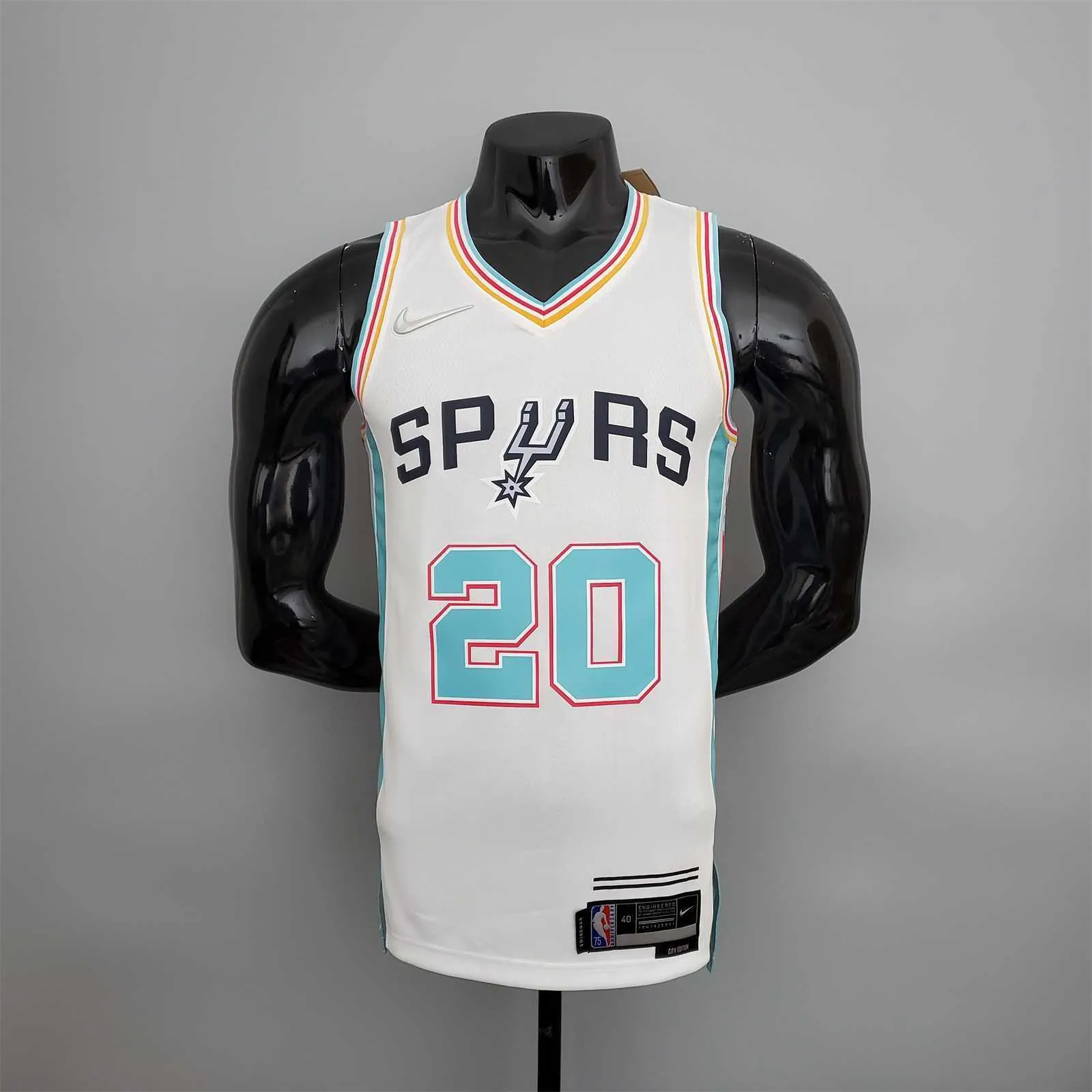 2022 season Ginobili #20 Spurs City Edition White 9