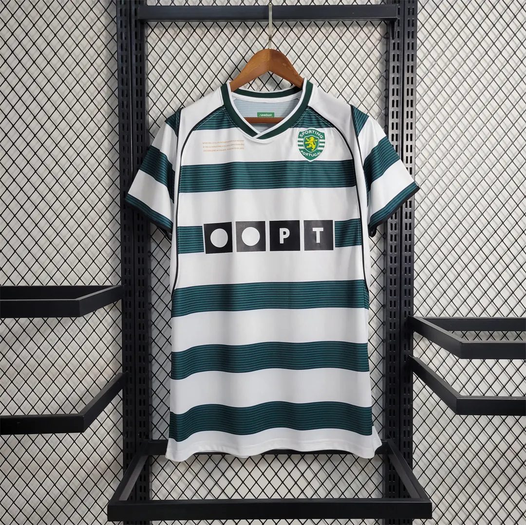 01-03 Sporting Lisbon Home Retro Commemorative Edition Shirt Football Jerseys Yupoo 8