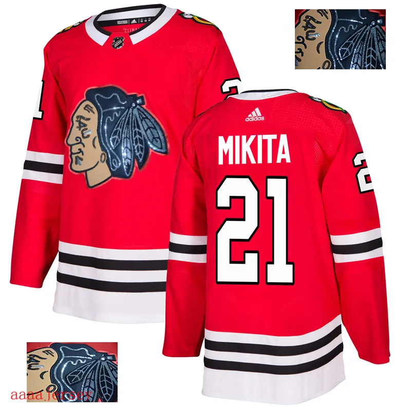 2018 Chicago Blackhawks ice hockey jersey M-3XL 芝加哥黑鹰队时尚亮片款冰球服 21