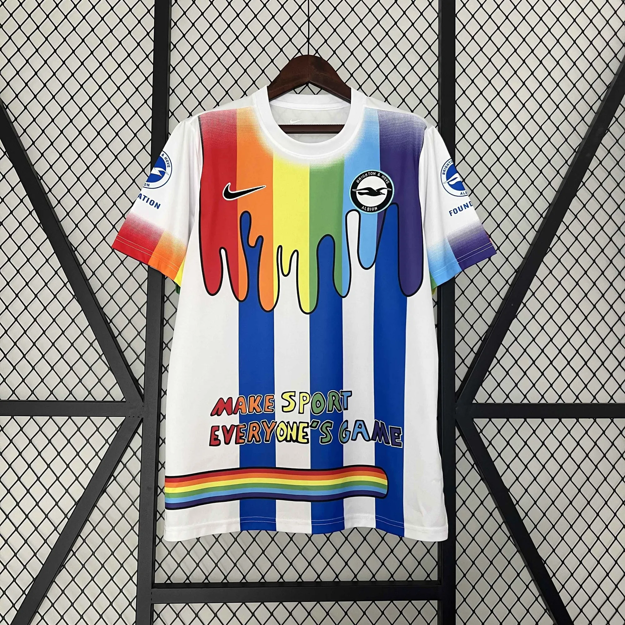 24-25 Brighton & Hove Albion Rainbow Laces Pre-Match Shirt AAAAJersey Supplier Yupoo 7