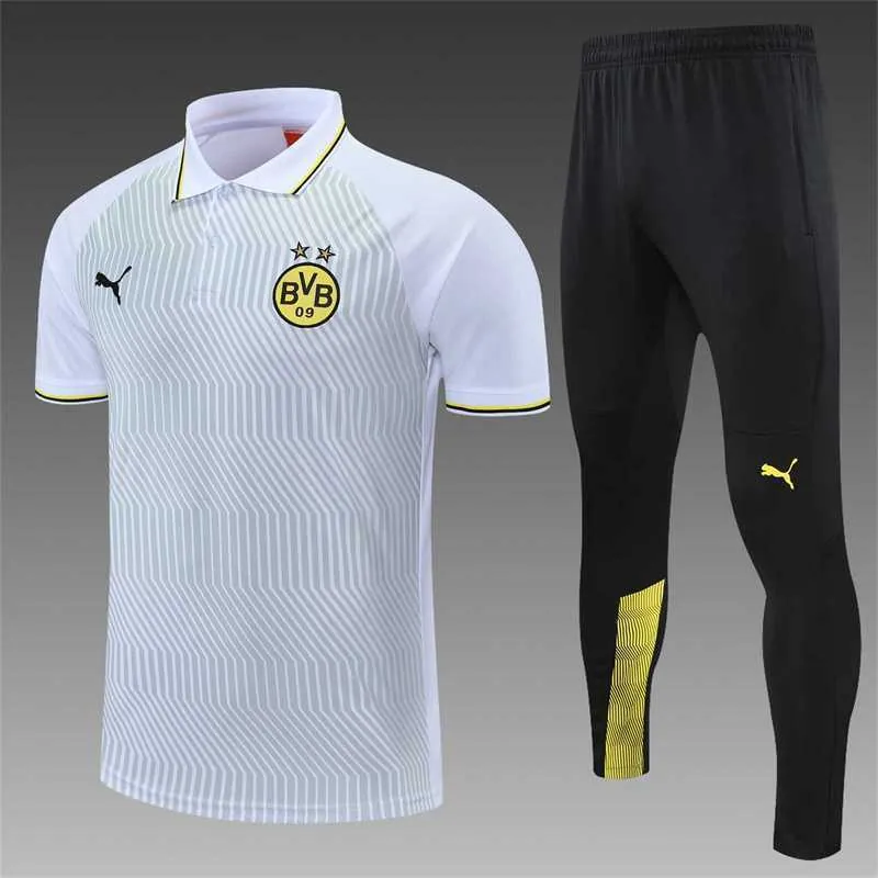 Polo Dortmund grey and white stripes 20