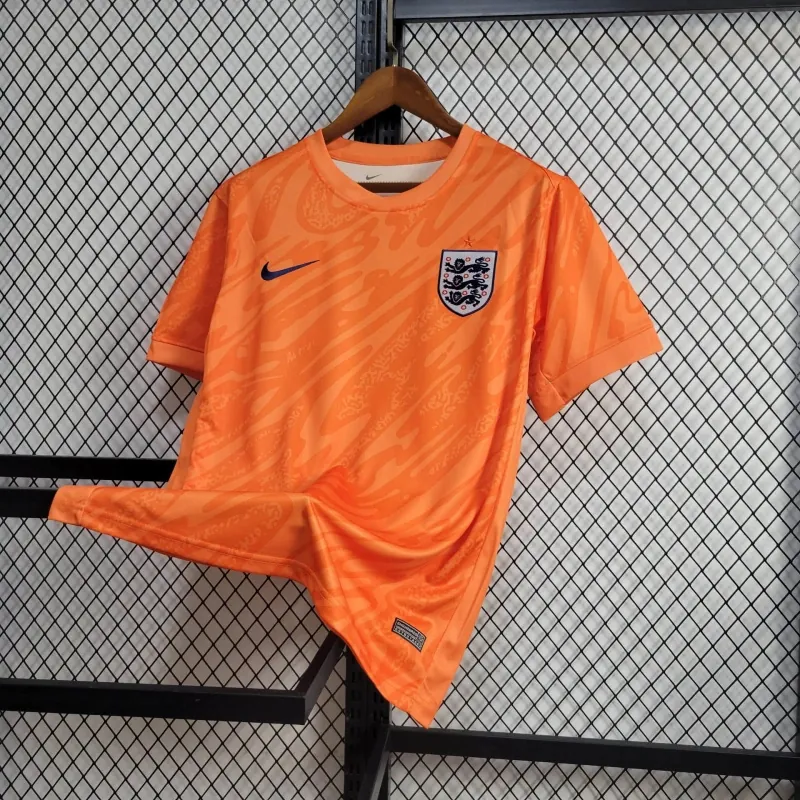 2024 England Goalkeeper Kit Orange UEFA Euro Shirt Football AAAAJersey Supplier 5