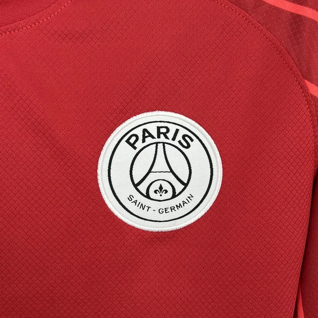 25-26 PSG Red Goalkeeper Long Sleeve Kit Football T-Shirt AAAAJersey Yupoo 2