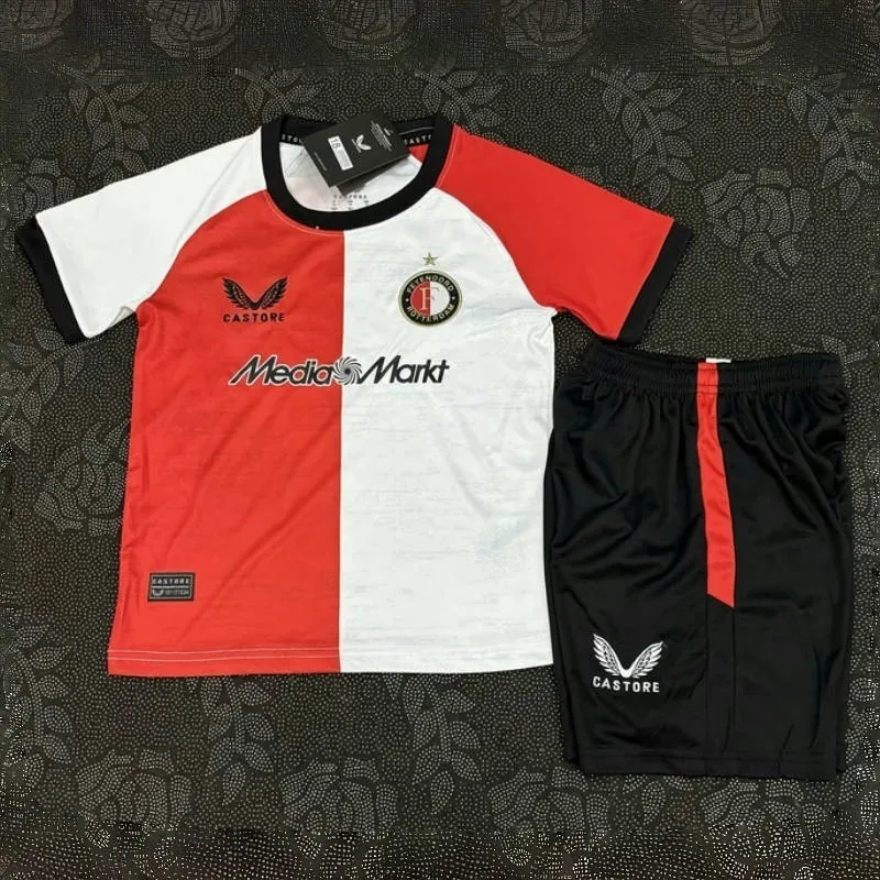 24-25 Feyenoord Home Kid Kits Youth Apparels Soccer AAAAJersey Yupoo 2
