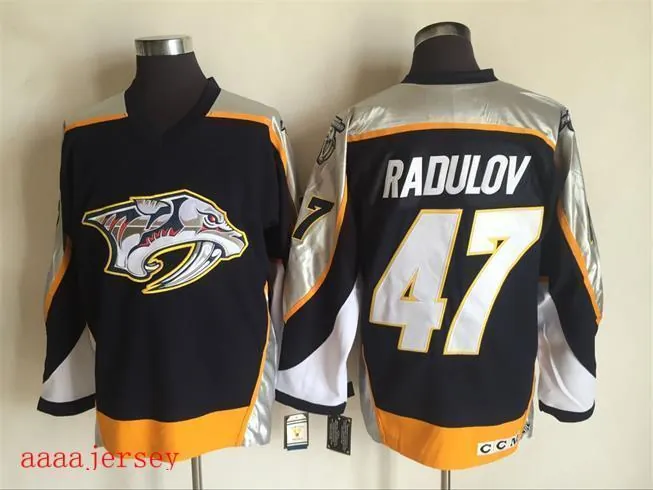 Nashville Predators retro ice hockey jersey M-3XL 纳什维尔掠夺者队复古冰球服 7