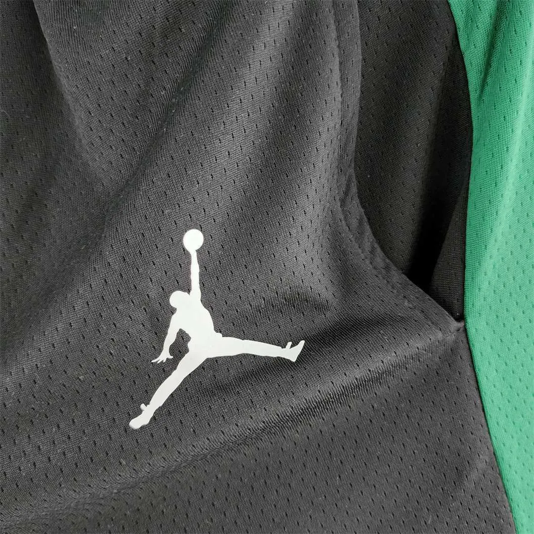 Boston Celtics NBA Shorts Black Green Trim 1