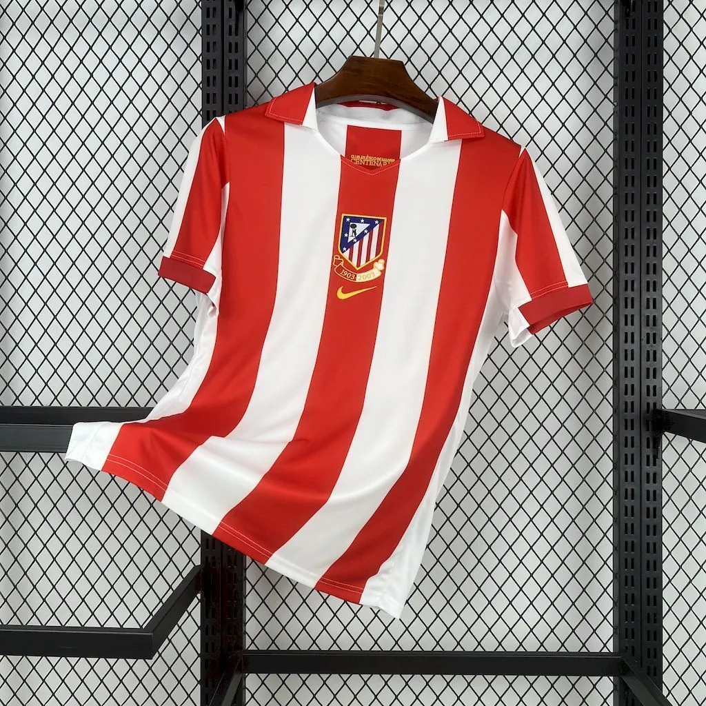 1903-2003 Atletico Madrid Centennial Anniversary Retro Kit Vintage Shirt AAAAJersey Supply Yupo 5
