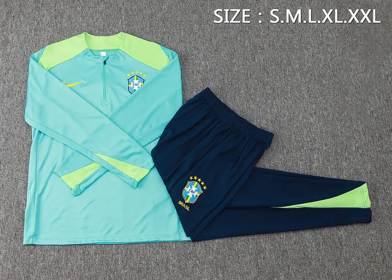 2024 Brazil Long Sleeve Training Suit Football Shirts 1