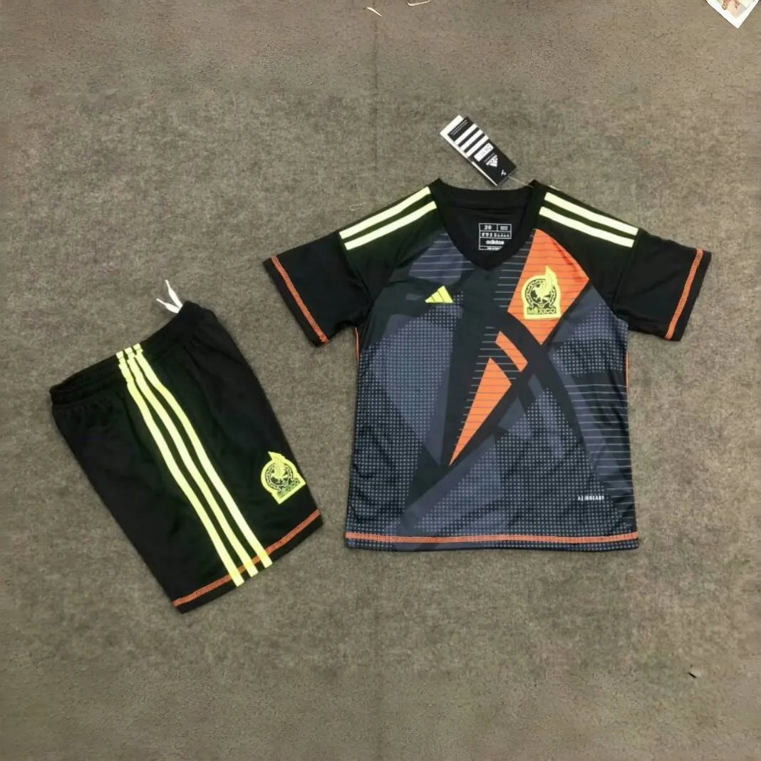 2024 Mexico Goalkeeper Kid Kits Black Children Sets Football AAAAJersey Yupoo 2