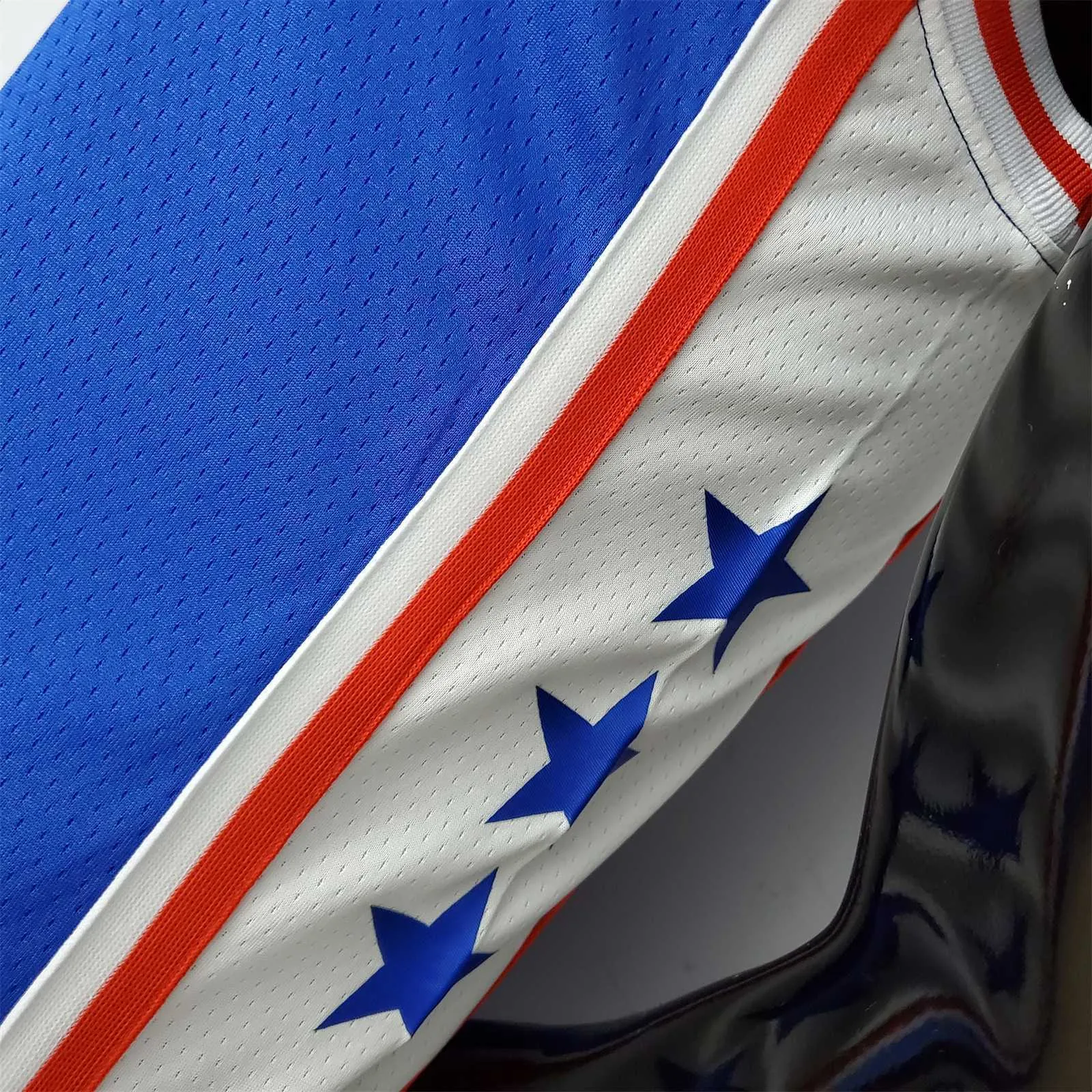 75th Anniversary Philadelphia 76ers EMBIID#21 Blue NBA Jersey 8