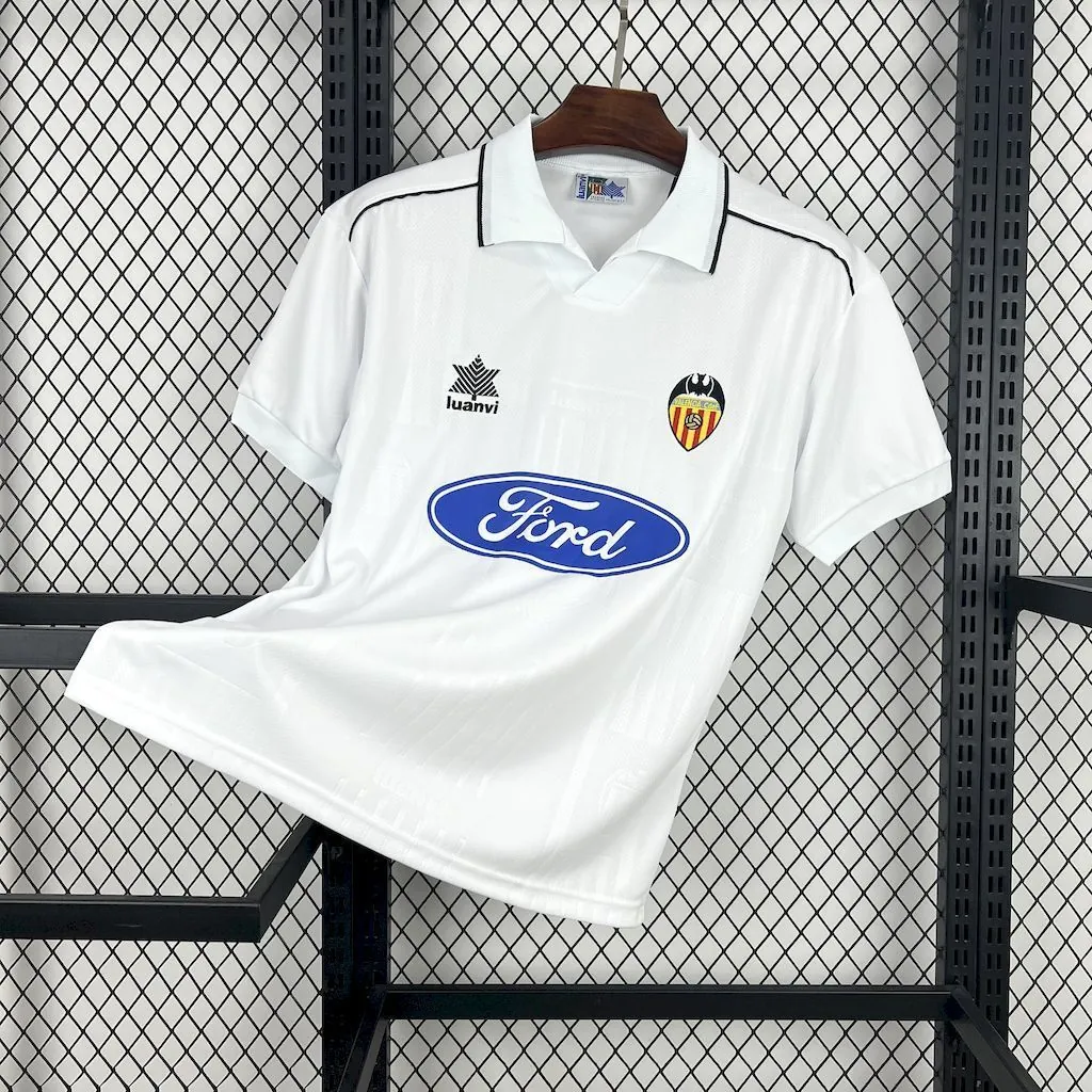 96-97 Valencia Home Retro Kit Vintage Shirt AAAAJersey Dropship Yupoo 5