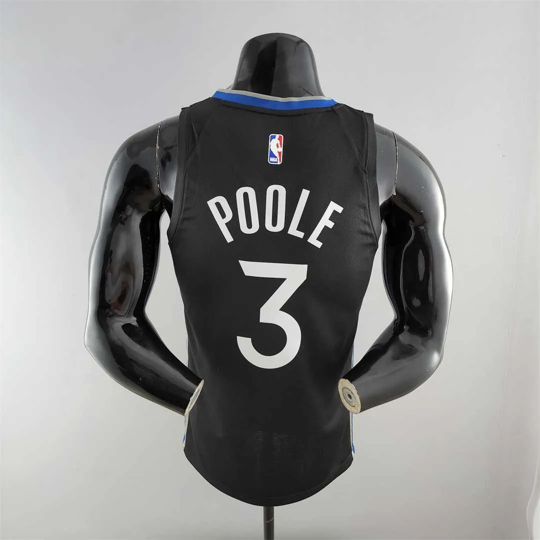 2020 POOLE#3 Warriors City Edition Black &amp; Grey NBA Jersey 7