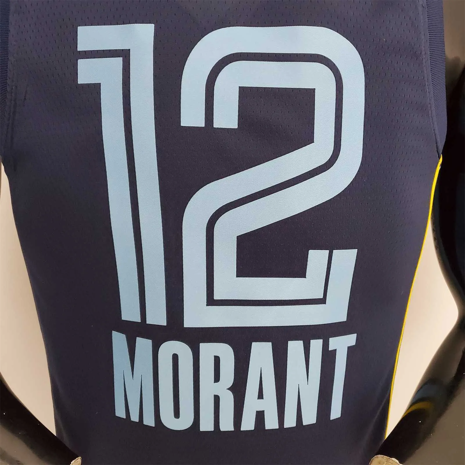 75th Anniversary Memphis Grizzlies MORANT#12 Navy Blue NBA Jersey 5