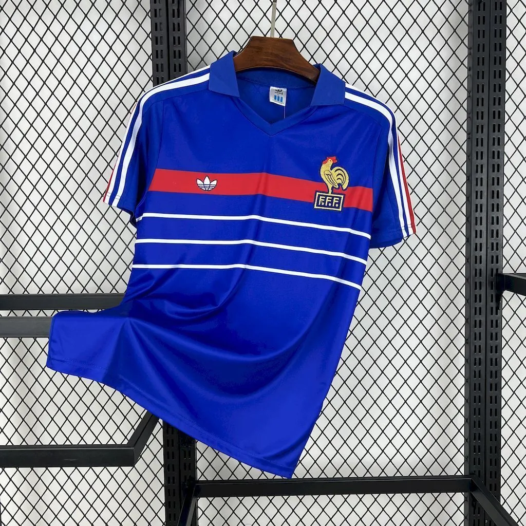 1984 France Home Retro Kit Vintage Shirt AAAAJersey Supplier Yupoo 6