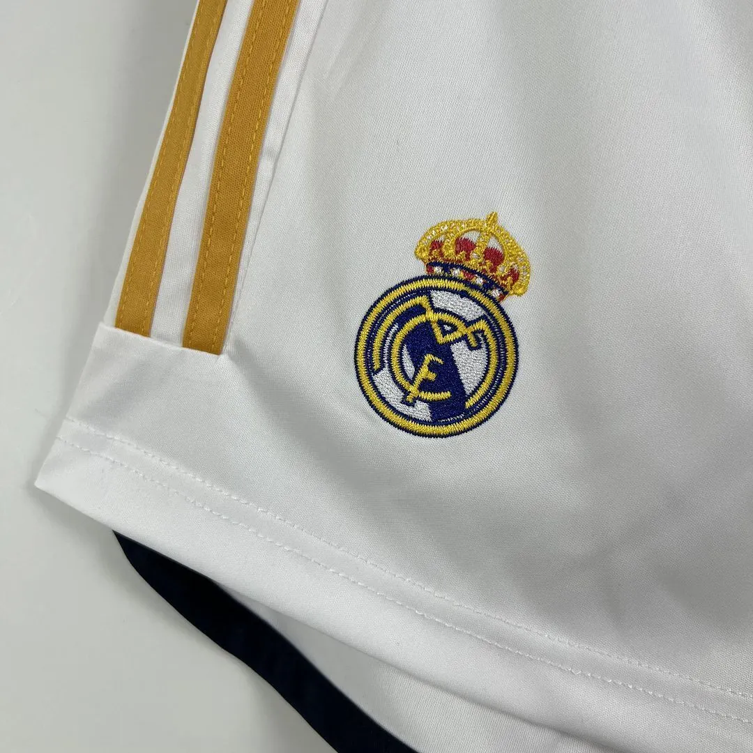 23-24 Real Madrid Home Shorts White Pants Cheap Football Kit 2
