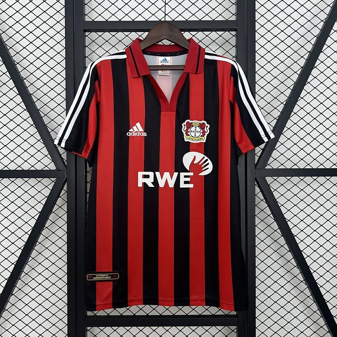 01-02 Leverkusen Home Retro Kit Vintage Shirt AAAAJersey Dropship Yupoo 9