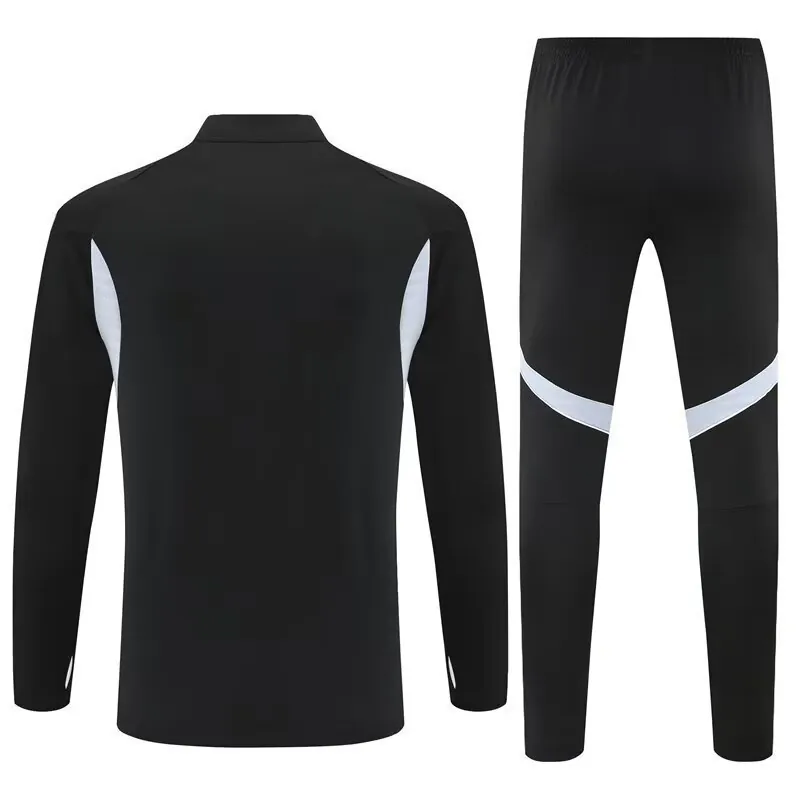 25-26 Germany Black Training Kits Long Football Tracksuits 2