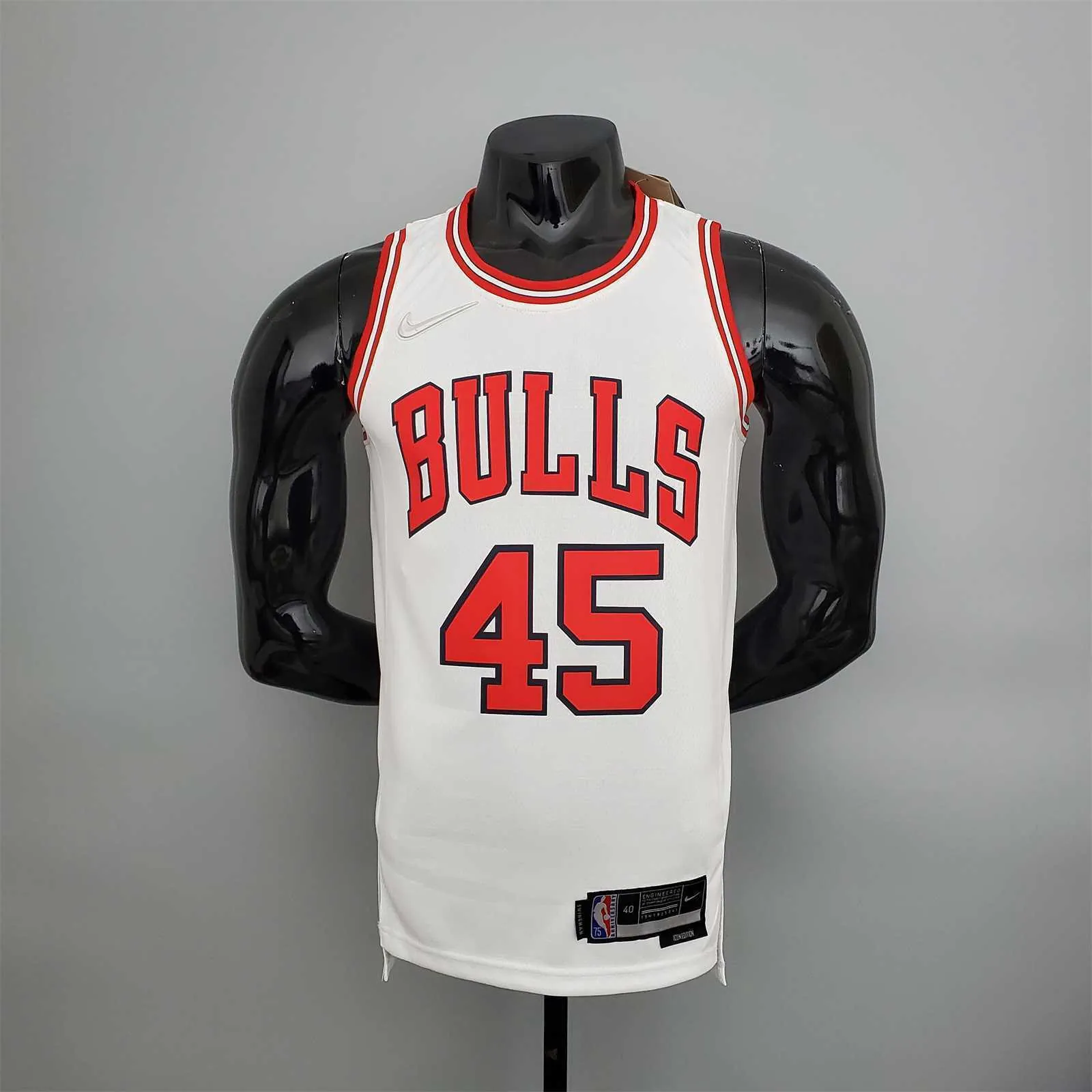 75th Anniversary Jordan #45 Bulls White 9