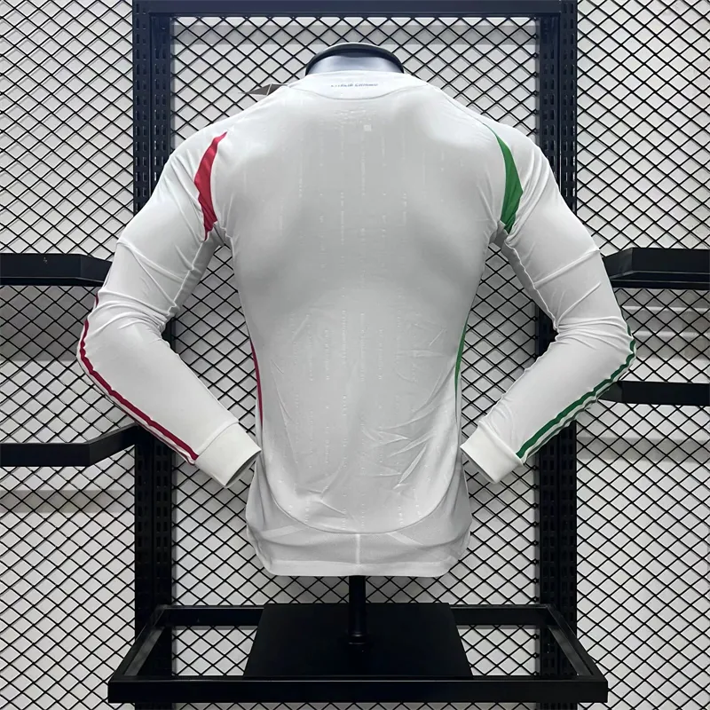 2024 Italy away white long sleeve player version 4