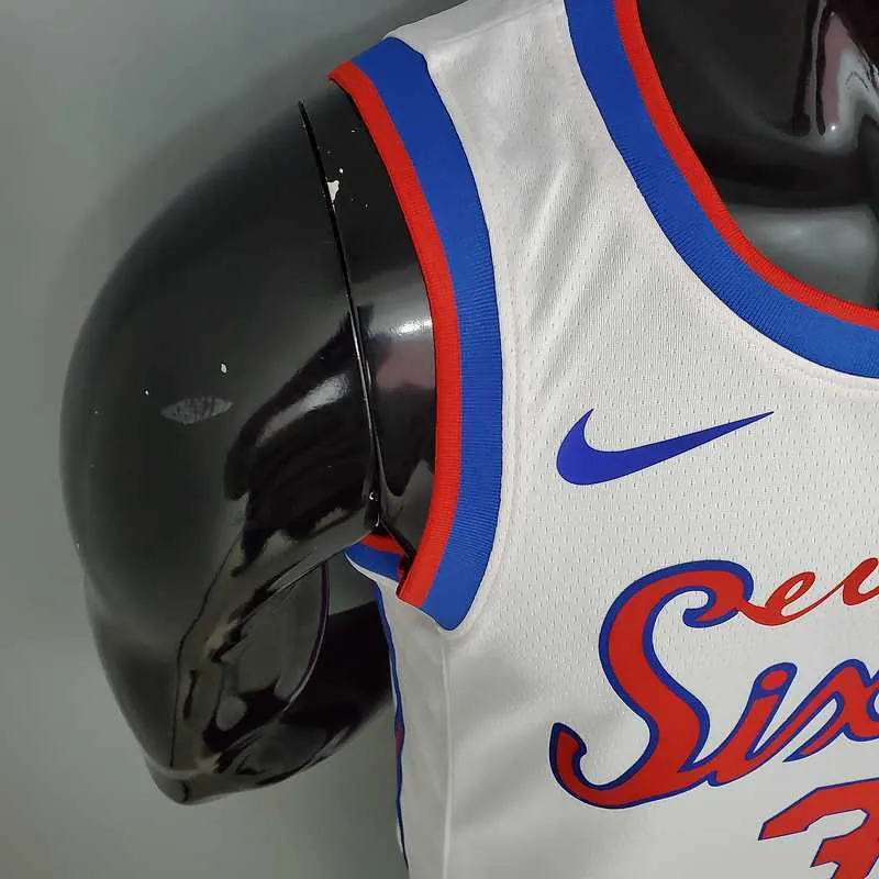 2021 76ers cursive retro limited IVERSON#3 white 8