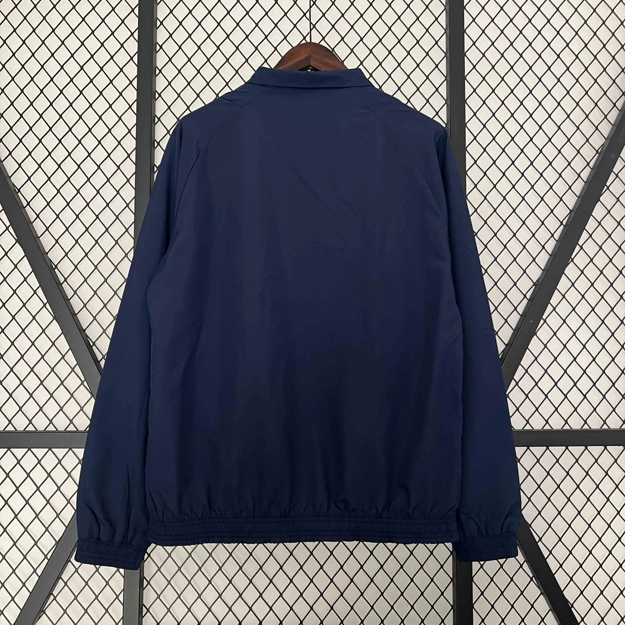 23-24 Barcelona Reversible Windbreaker purple&Navy Special Edition Style Double-Sides Jacket Yu 2