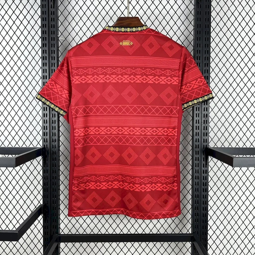 2025 Brazil x Jordan Red Special Edition T-Shirt Football Apparels Soccer AAAAJersey Yupoo 4