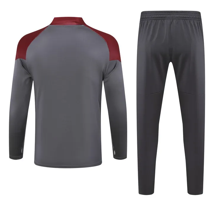 23-24 Manchester City Long Sleeve Kits Gray Training Suits Cheap Jerseys Yupoo 2