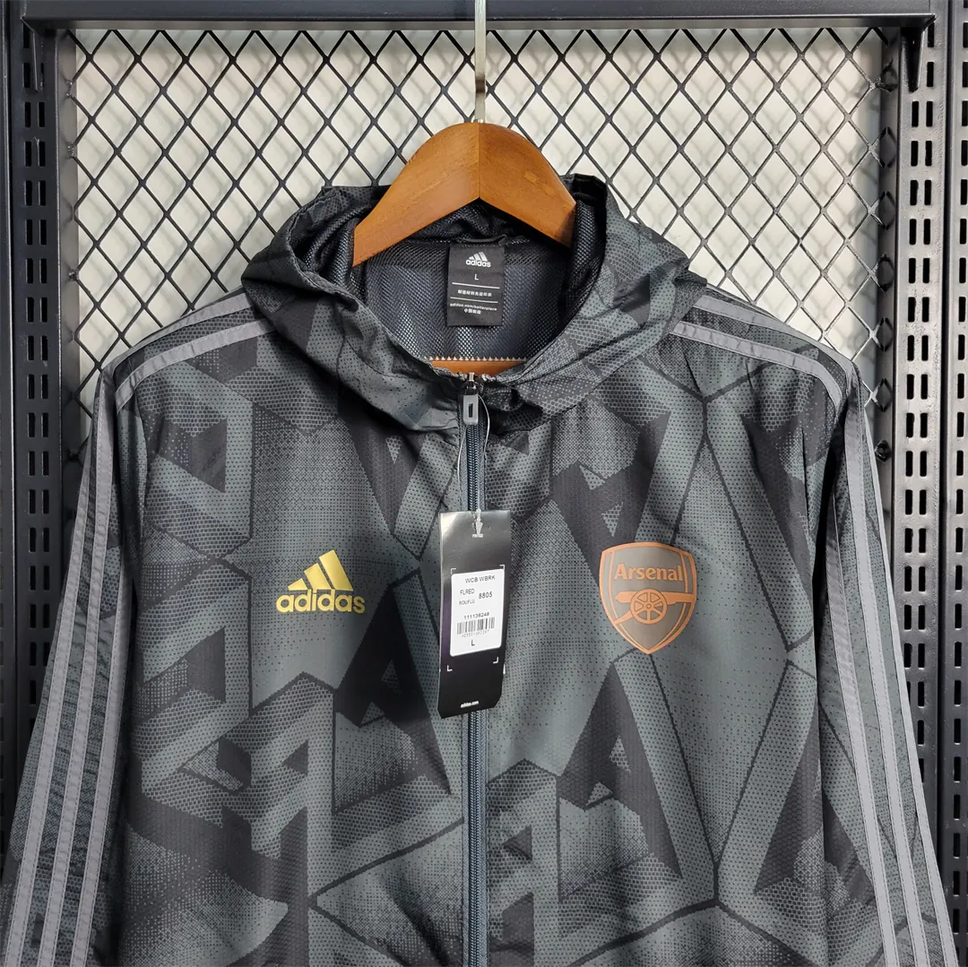 22-23 Arsenal Windbreaker Black 1