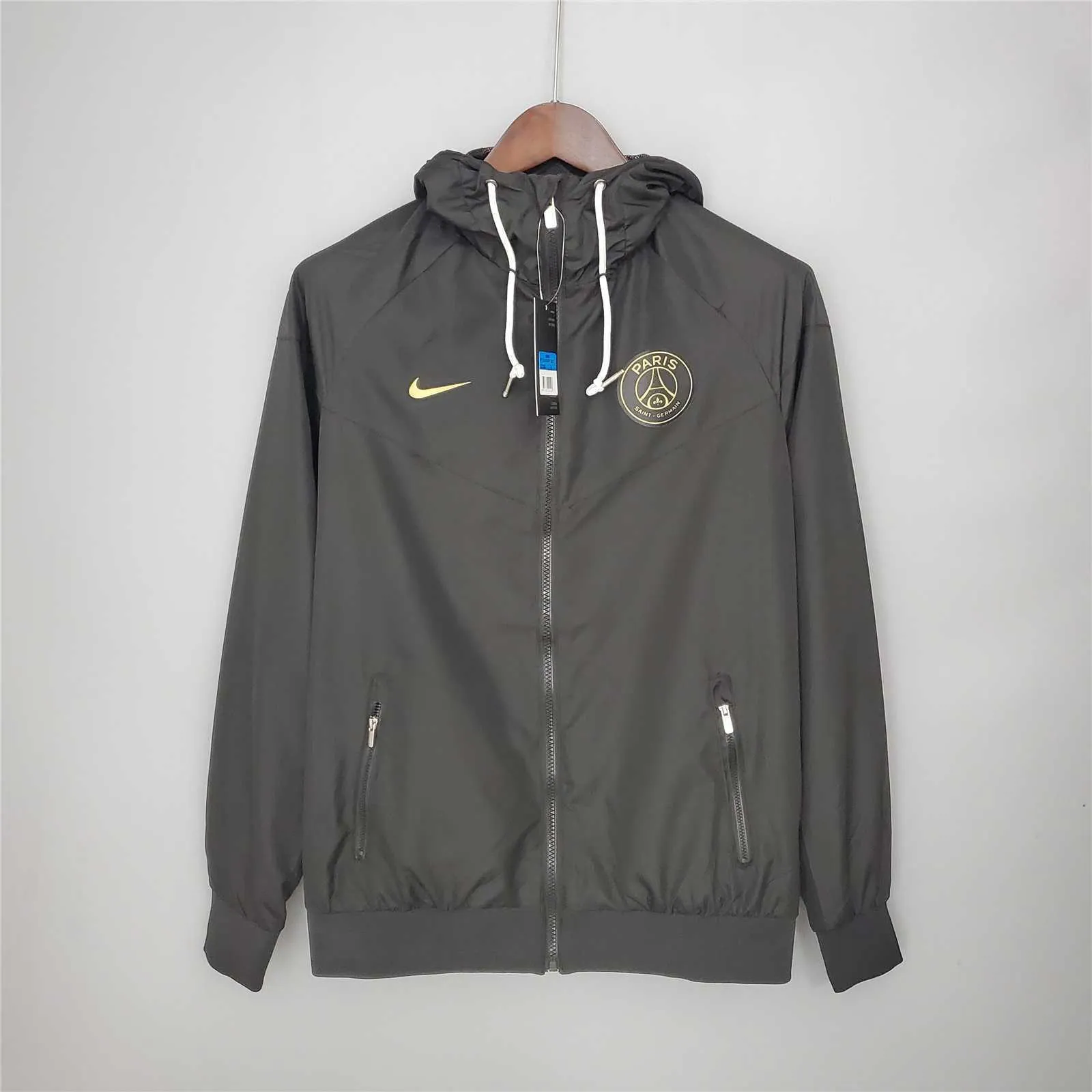 21-22 PSG Black Windbreaker 8