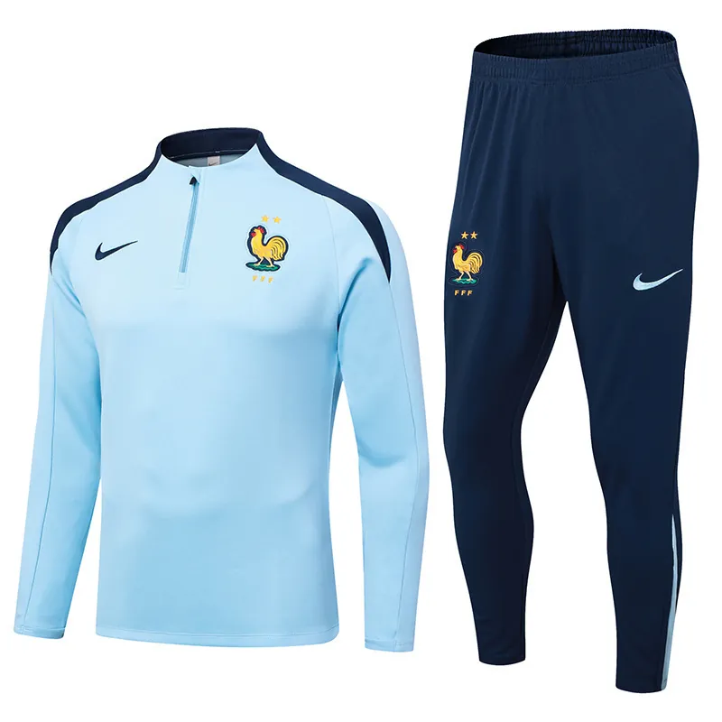 2024 France Long Sleeve Training Suit Football Shirts 3