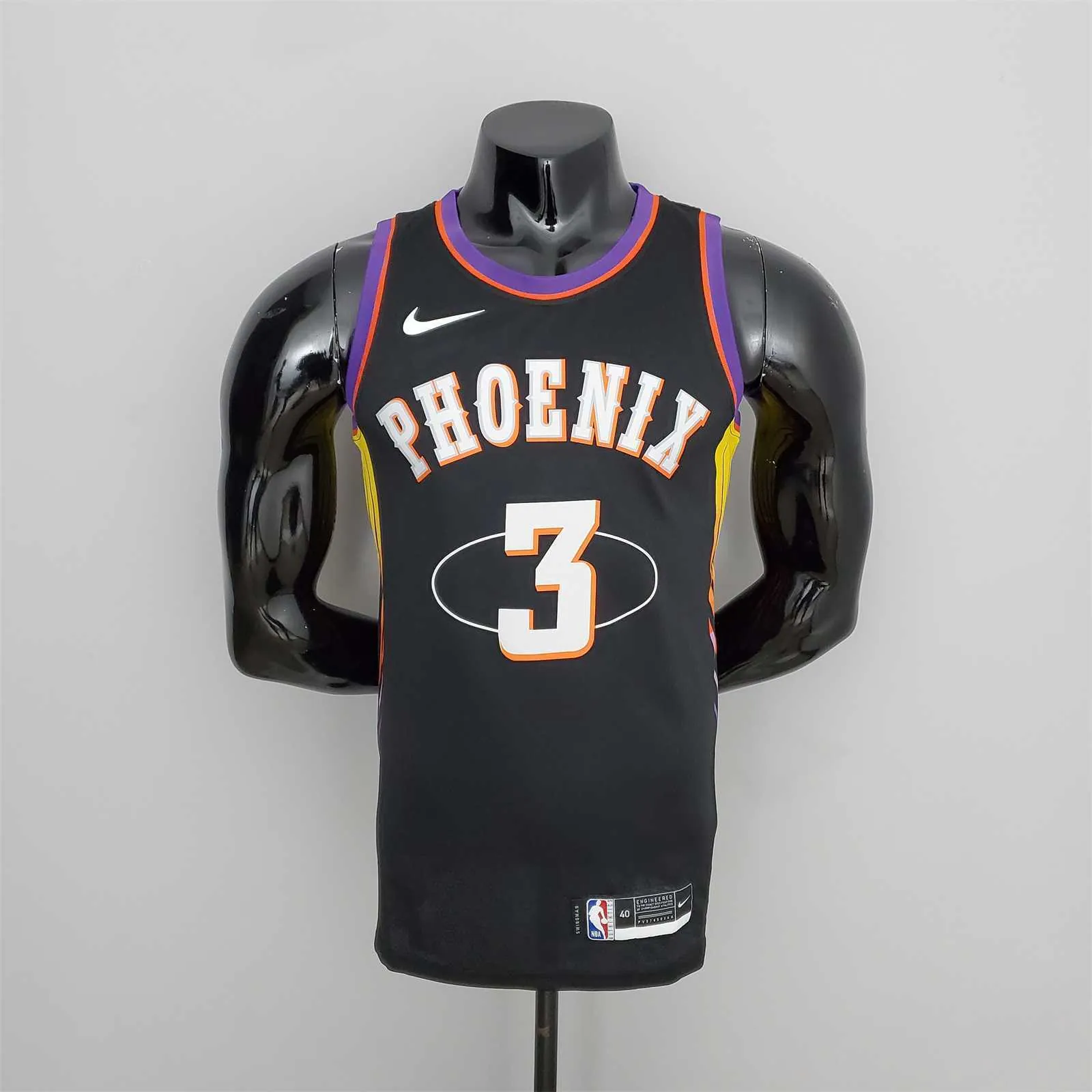 2022 Season Paul #3 Suns City Edition Black NBA Jersey 10