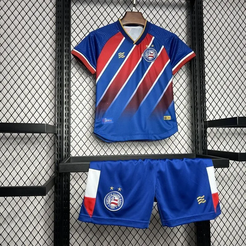 24-25 Bahia Home Kid Kits Youth Apparels Football AAAAJersey Yupoo 3
