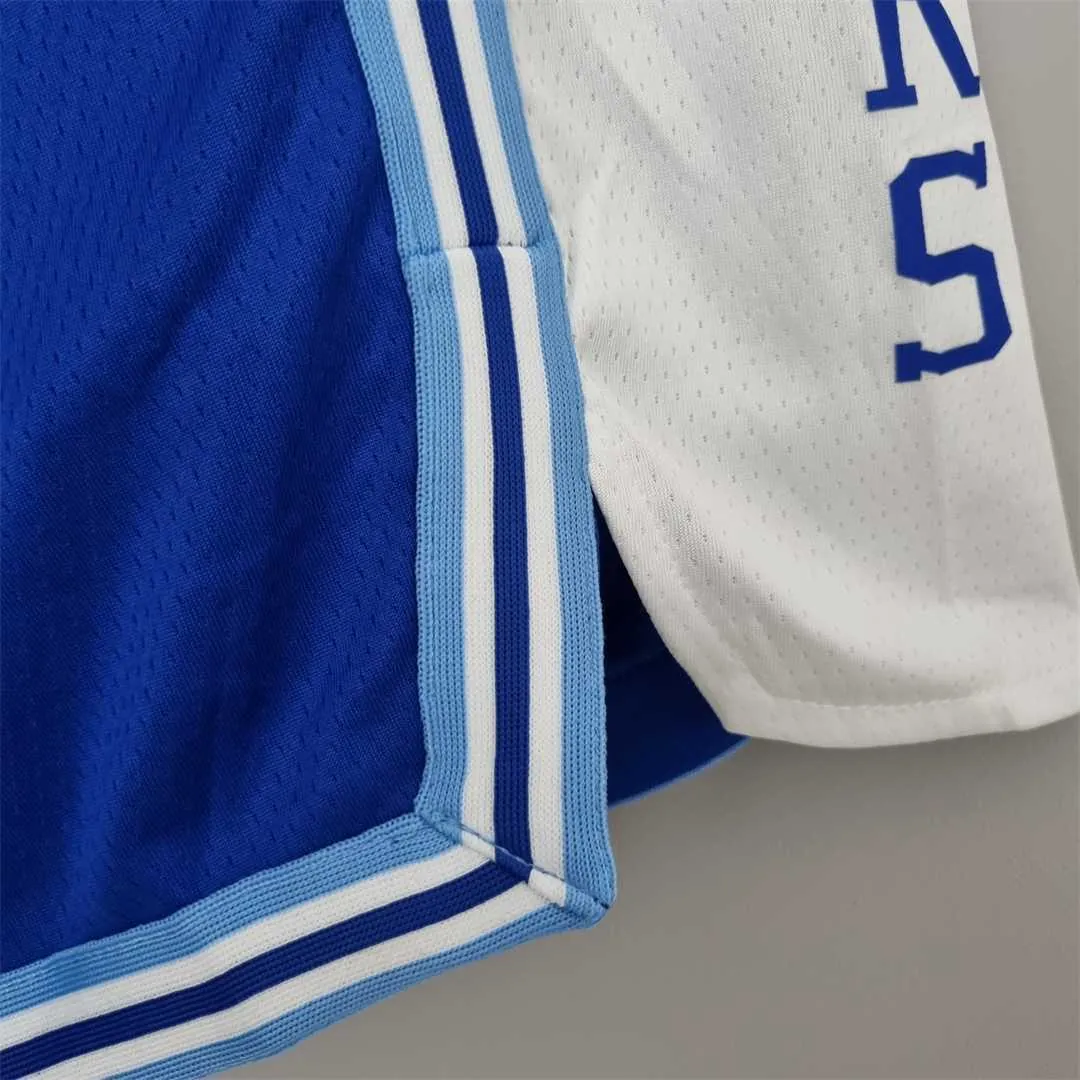 75th Anniversary Los Angeles Lakers Blue NBA Shorts 8