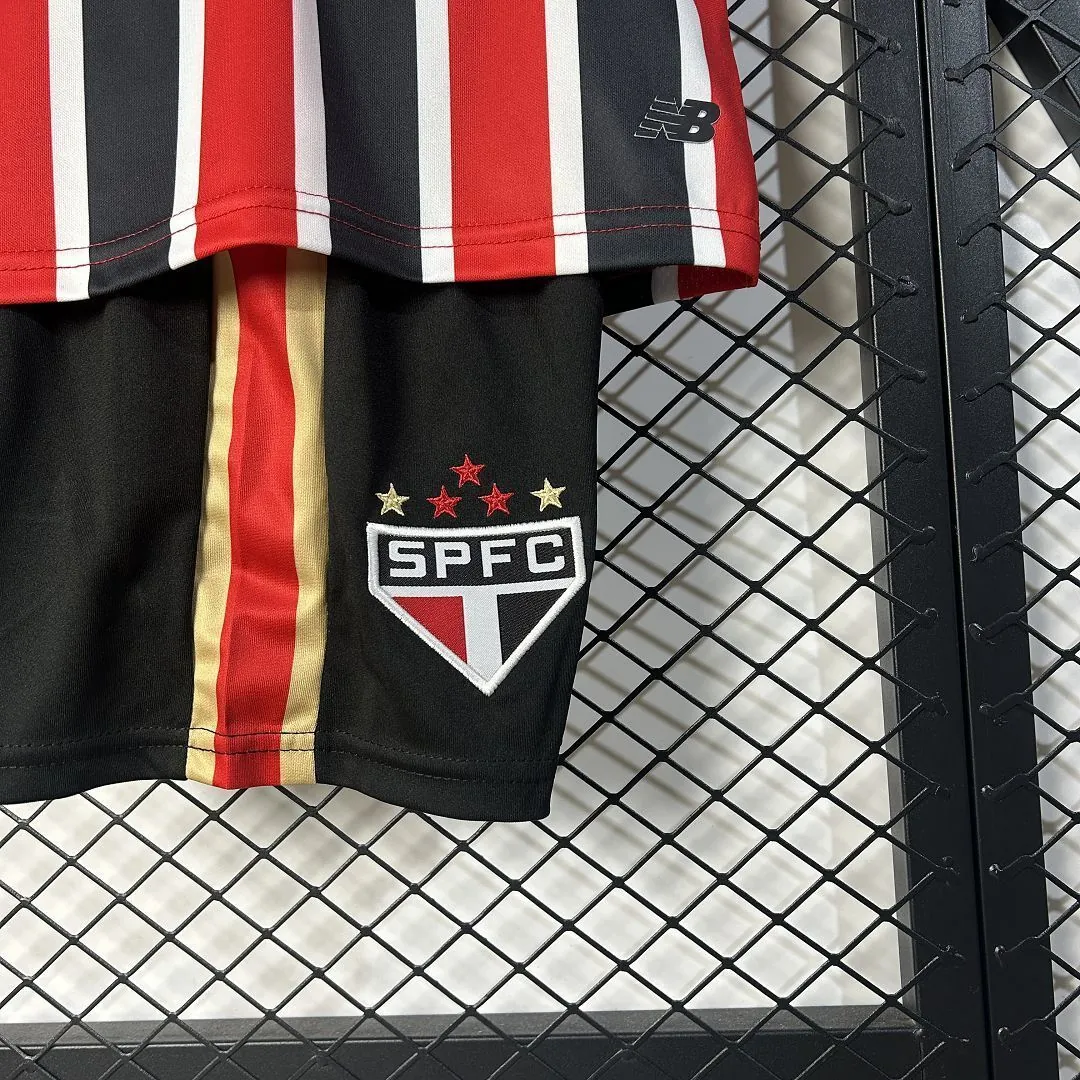 25-26 Sao Paulo Away Kid Kits Youth Apparels Soccer AAAAJersey Yupoo 4