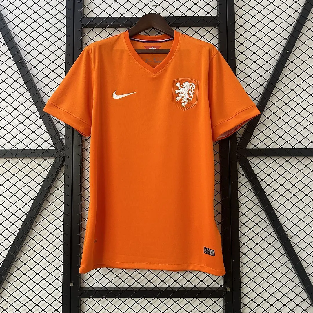 2014 Netherlands Home Retro Kit Vintage Shirt AAAAJersey Dropship Yupoo 8