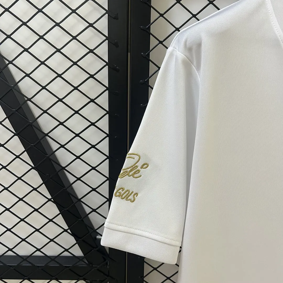 25-26 Santos Pelé White Kit Soccer T-Shirt AAAAJersey Dropship Yupoo 3