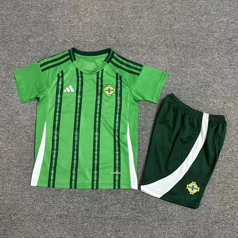 2024 Northern Ireland Home Kid Kits Youth Apparels Soccer Jerseys Yupoo 2