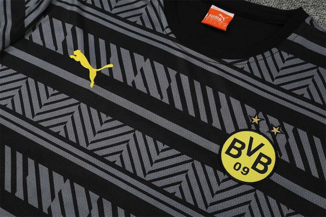 22-23 Dortmund Training Suit Short Sleeve Kit Grey 3