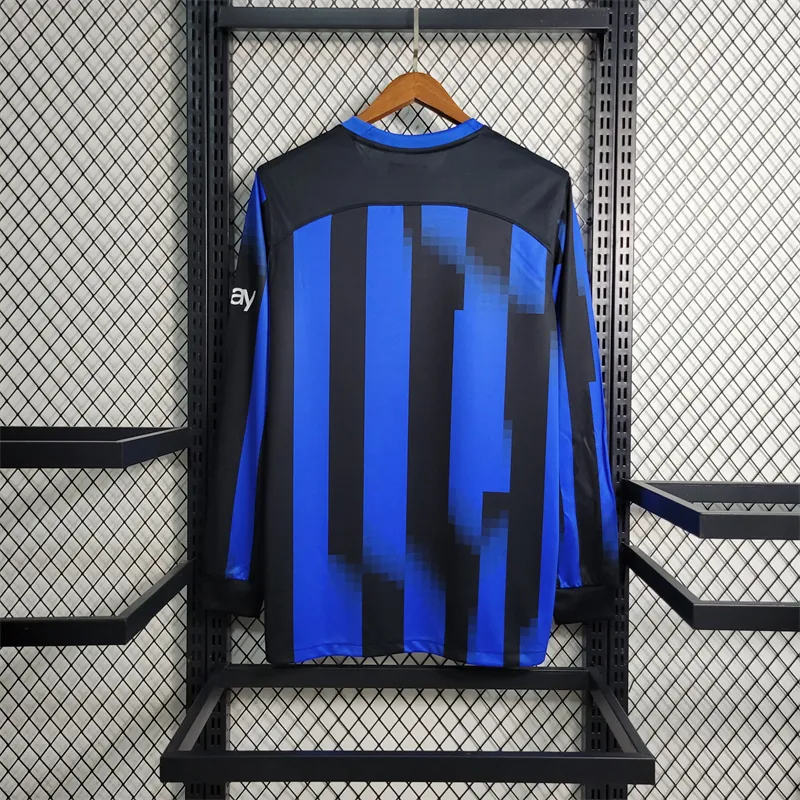23-24 Inter Milan Home Long Sleeve Size S-4XL Soccer Jerseys 1