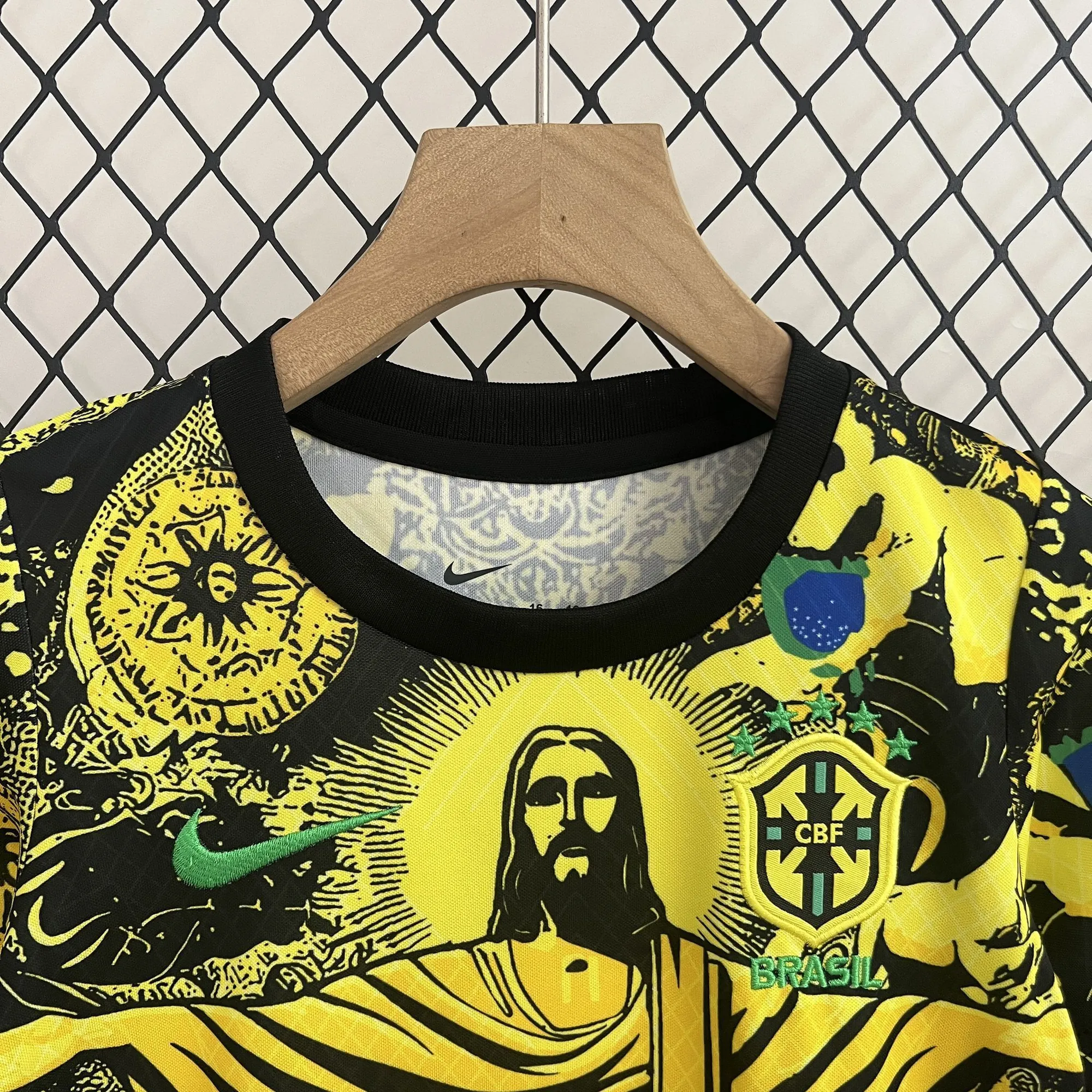 24-25 Brazil Jesus Yellow Special Kid Kits Youth Apparels AAAAJersey Supplier Yupoo 1