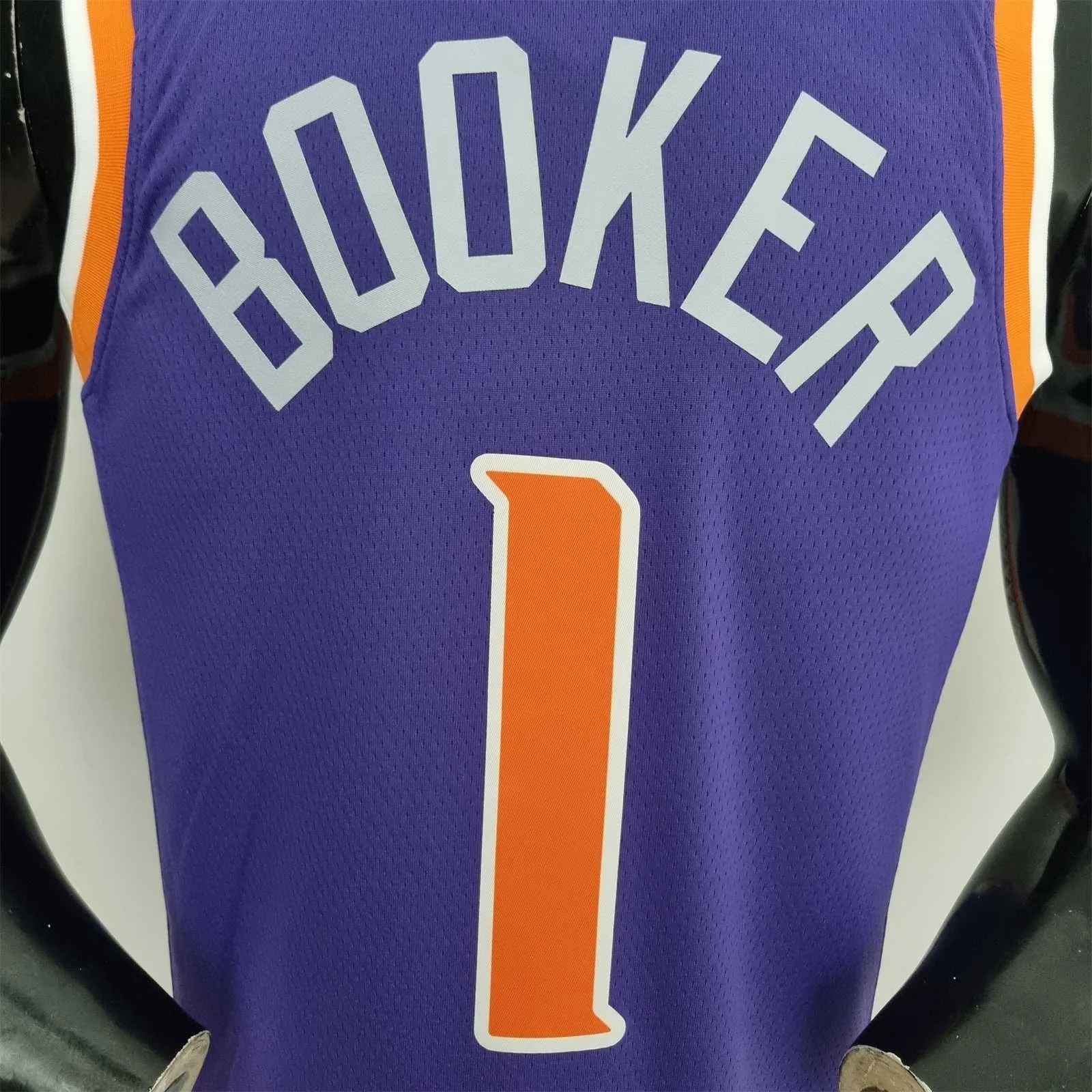 75th Anniversary Booker #1 Phoenix Suns Purple NBA Jersey 1