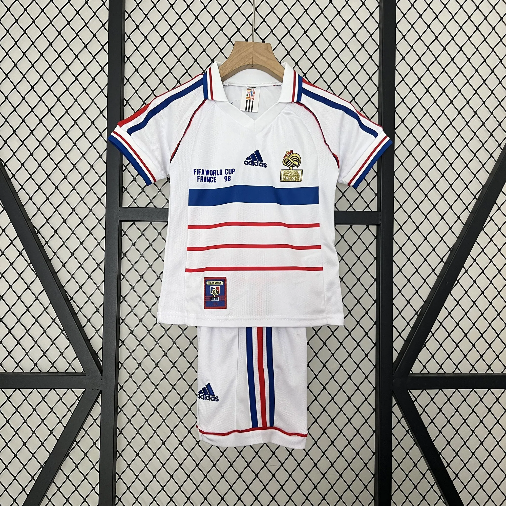 1998 France Away Retro Kid Kits Youth Apparels Sport AAAAJersey Yupoo 9