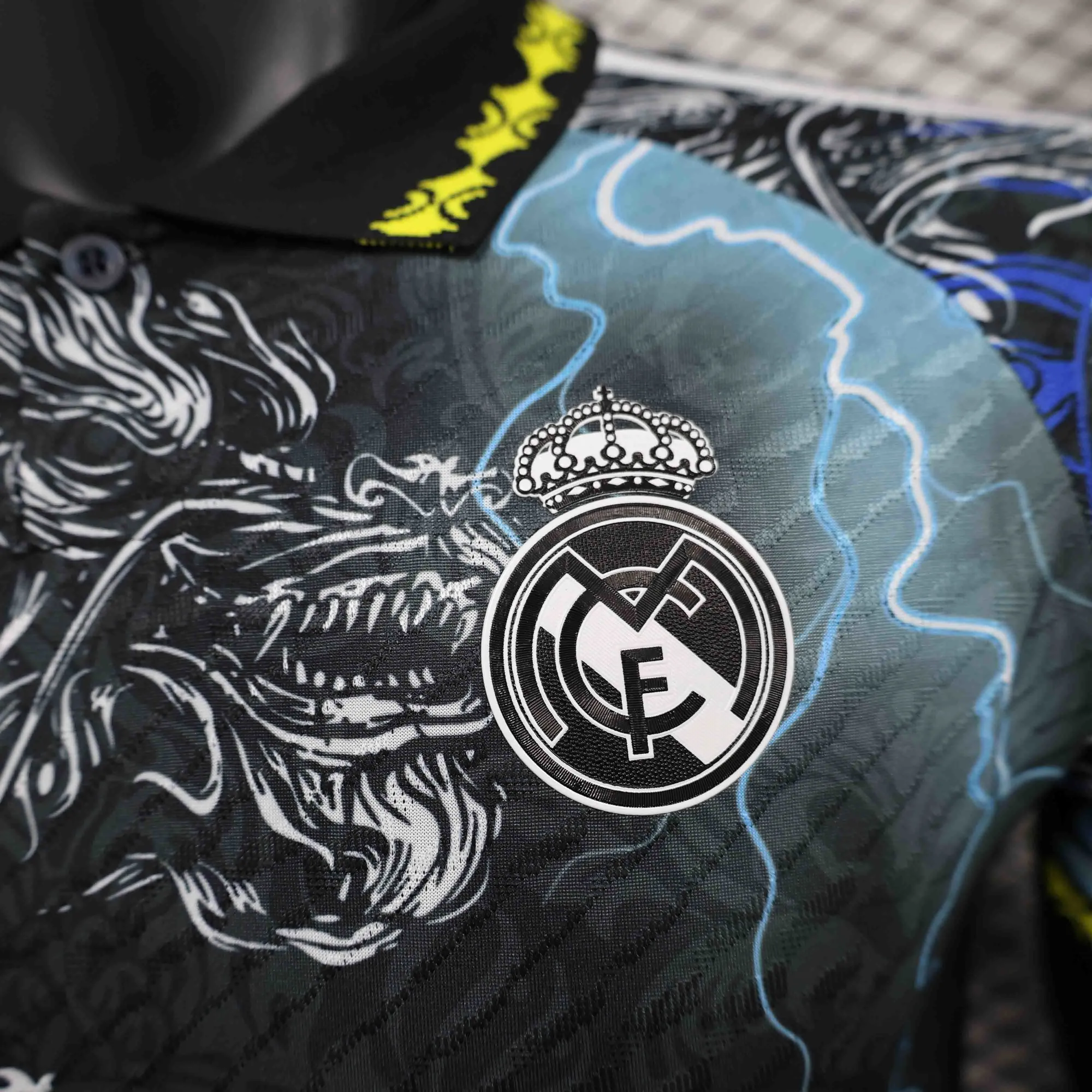 24-25 Real Madrid Dragon Black$Blue Special Edition Player Version Shirt AAAAJersey Supplier Yu 2