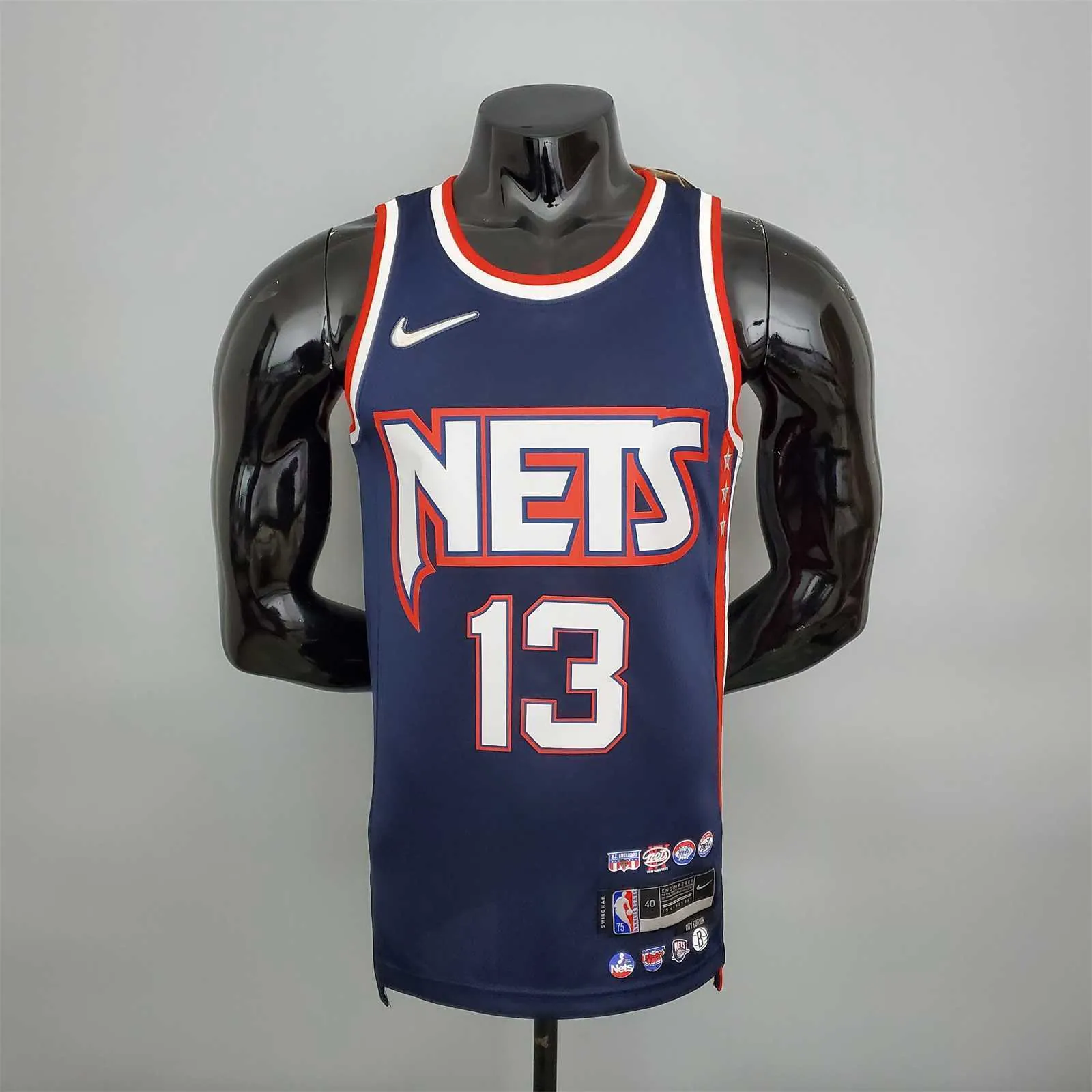 2022 75th Anniversary Harden #13 Nets City Edition Royal Blue 9