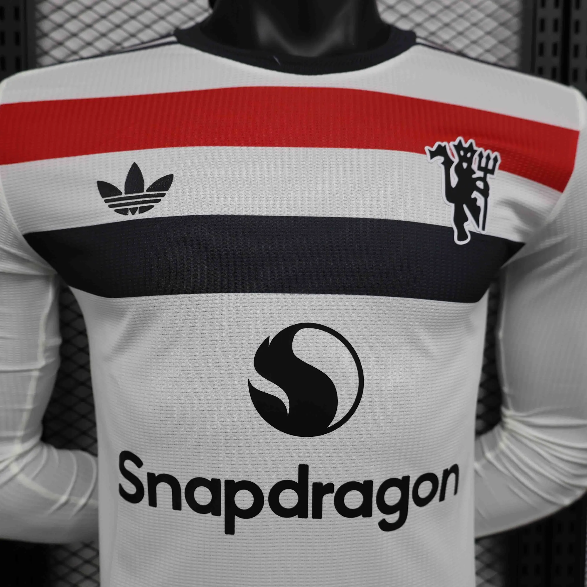 24-25 Manchester United Away Long Sleeve Kit Player Version Shirt Soccer AAAAJersey Yupoo 1